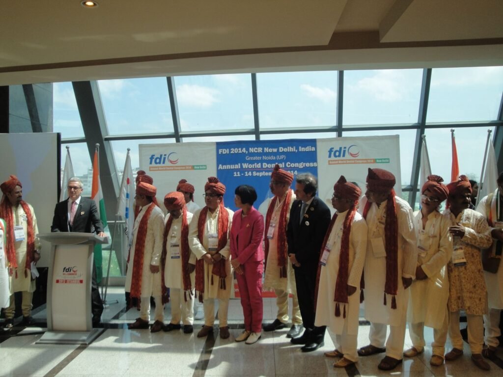 Traditional welcome ceremony at FDI 2014, New Delhi