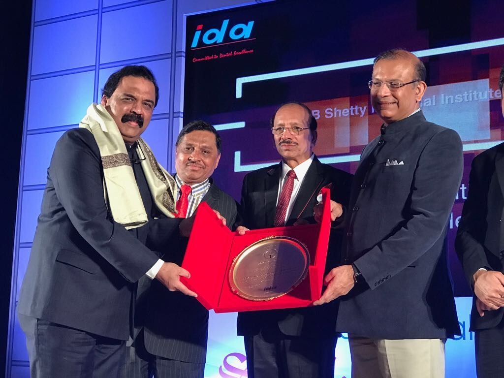 Felicitated at an Indian Dental Association event