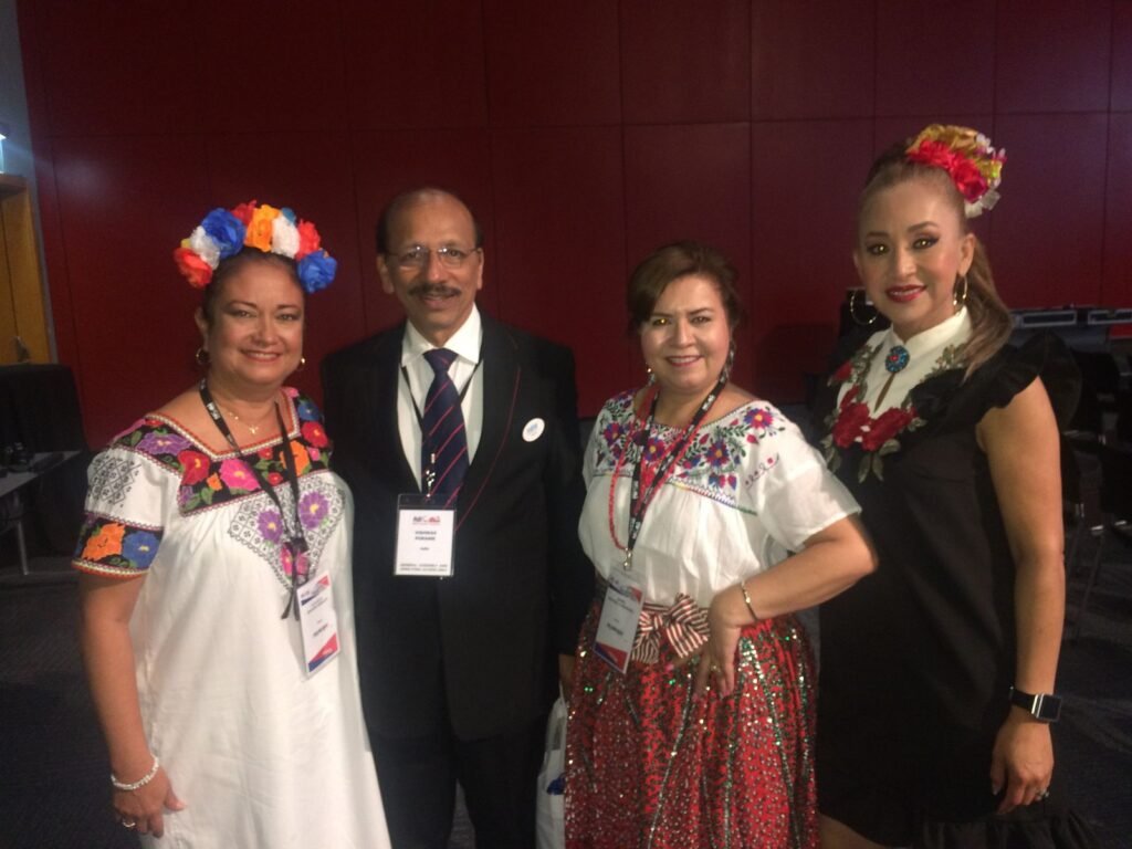 With international delegates